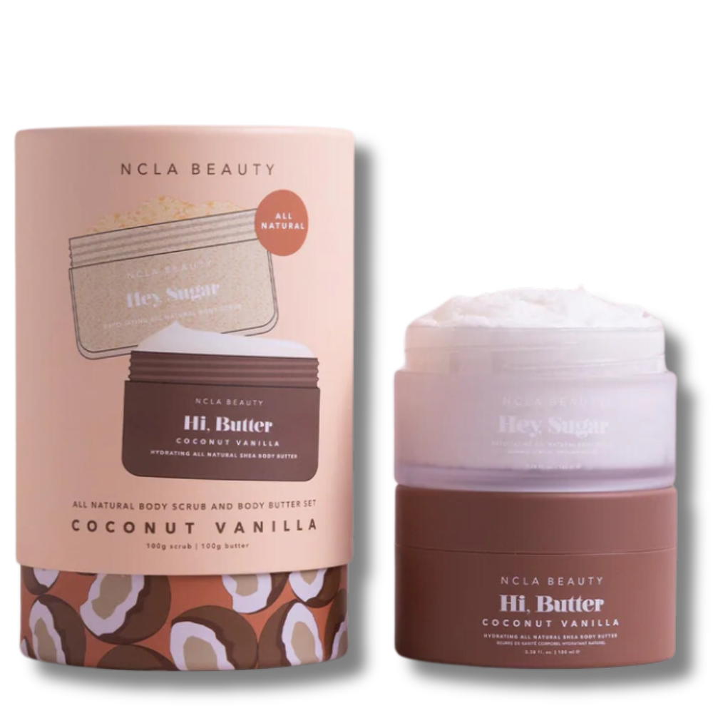 NCLA Body Scrub + Body Butter Set Coconut Vanilla