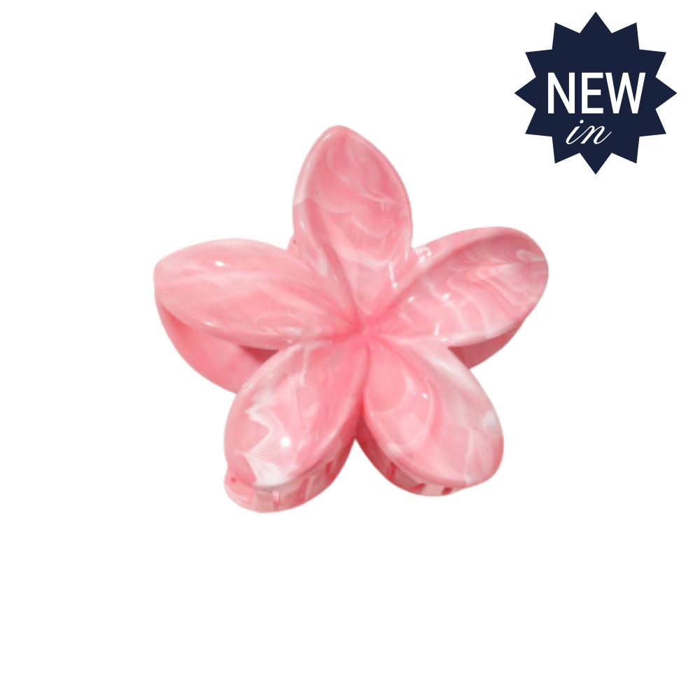 Acrylic Ombre Flower Hair Claw Pink