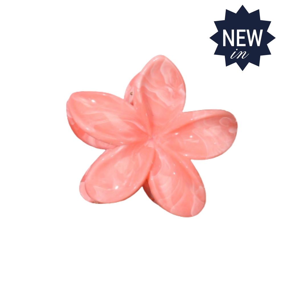 Acrylic Ombre Flower Hair Claw Peach
