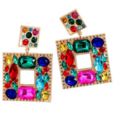 Glamorous Rhinestone Drop Earrings