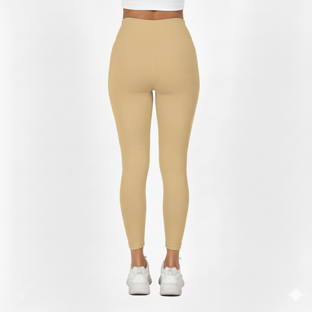 Apricot High Waist Ribbed Leggings