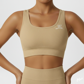 Apricot Ribbed Sports Bra
