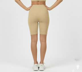 Apricot High Waist Ribbed Shorts