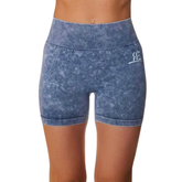 Grey Blue High Waist Shorts