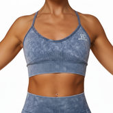 Grey Blue Sports Bra