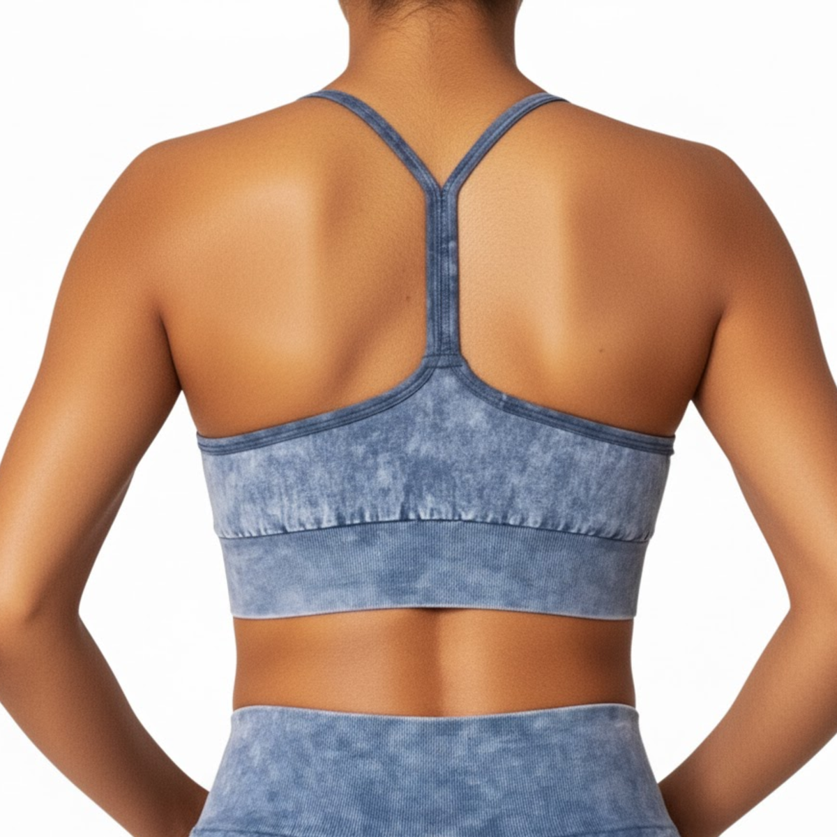 Grey Blue Sports Bra