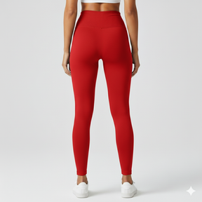 Red High Waist Leggings