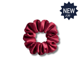 Small Hair Scrunchie Faux Silk Burgundy
