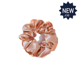 Small Hair Scrunchie Faux Silk Champagne