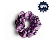 Small Hair Scrunchie Faux Silk Midnight Purple
